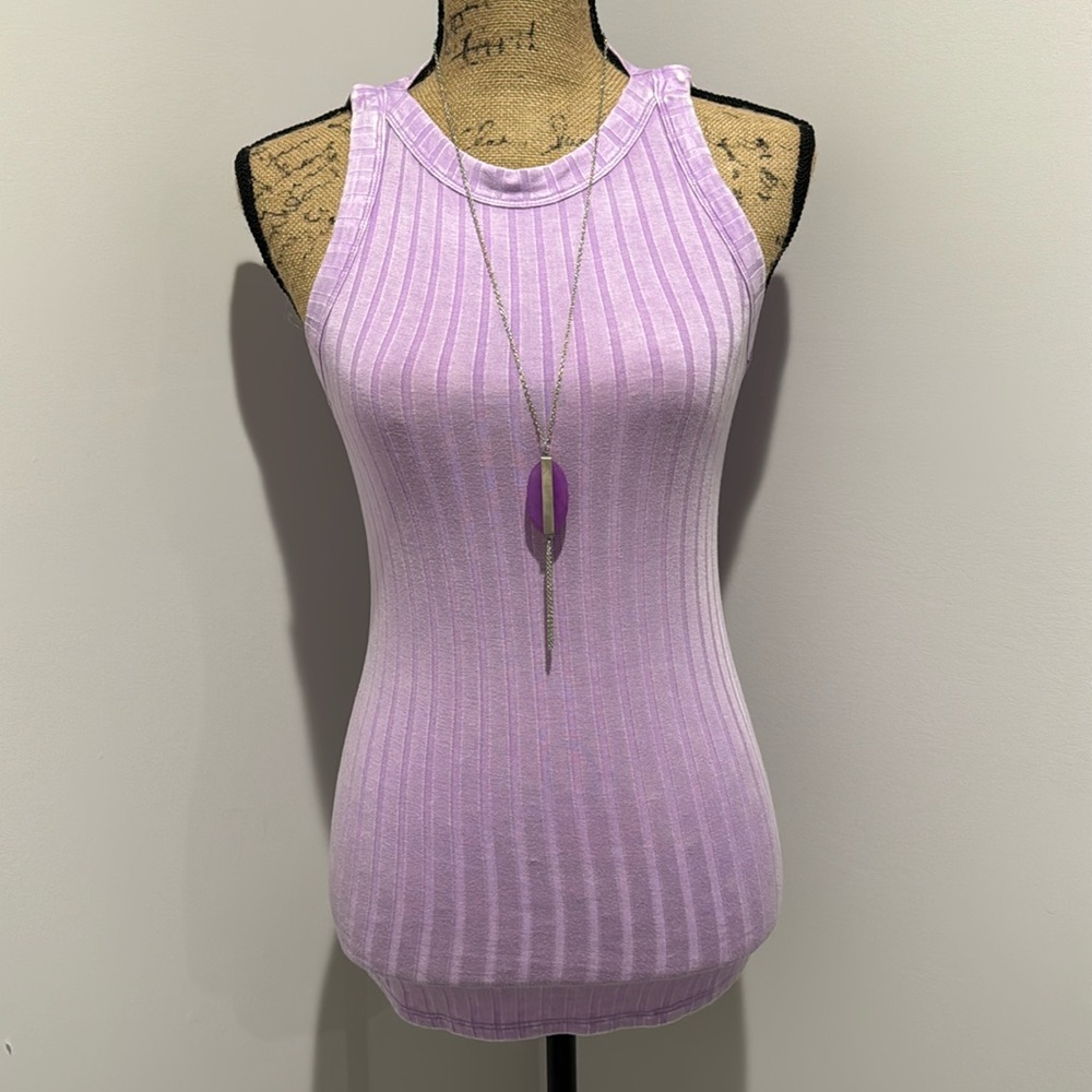 NWT Zenana Ribbed Sleeveless Tank Top with Exposed Seam